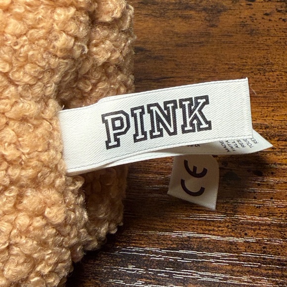 PINK Victoria's Secret Beige Plush Dog with Dark Scarf - Picture 3 of 10